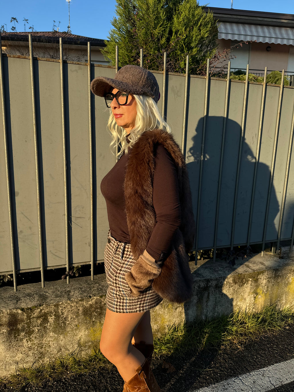 Moon bag Lumina Faux Fur