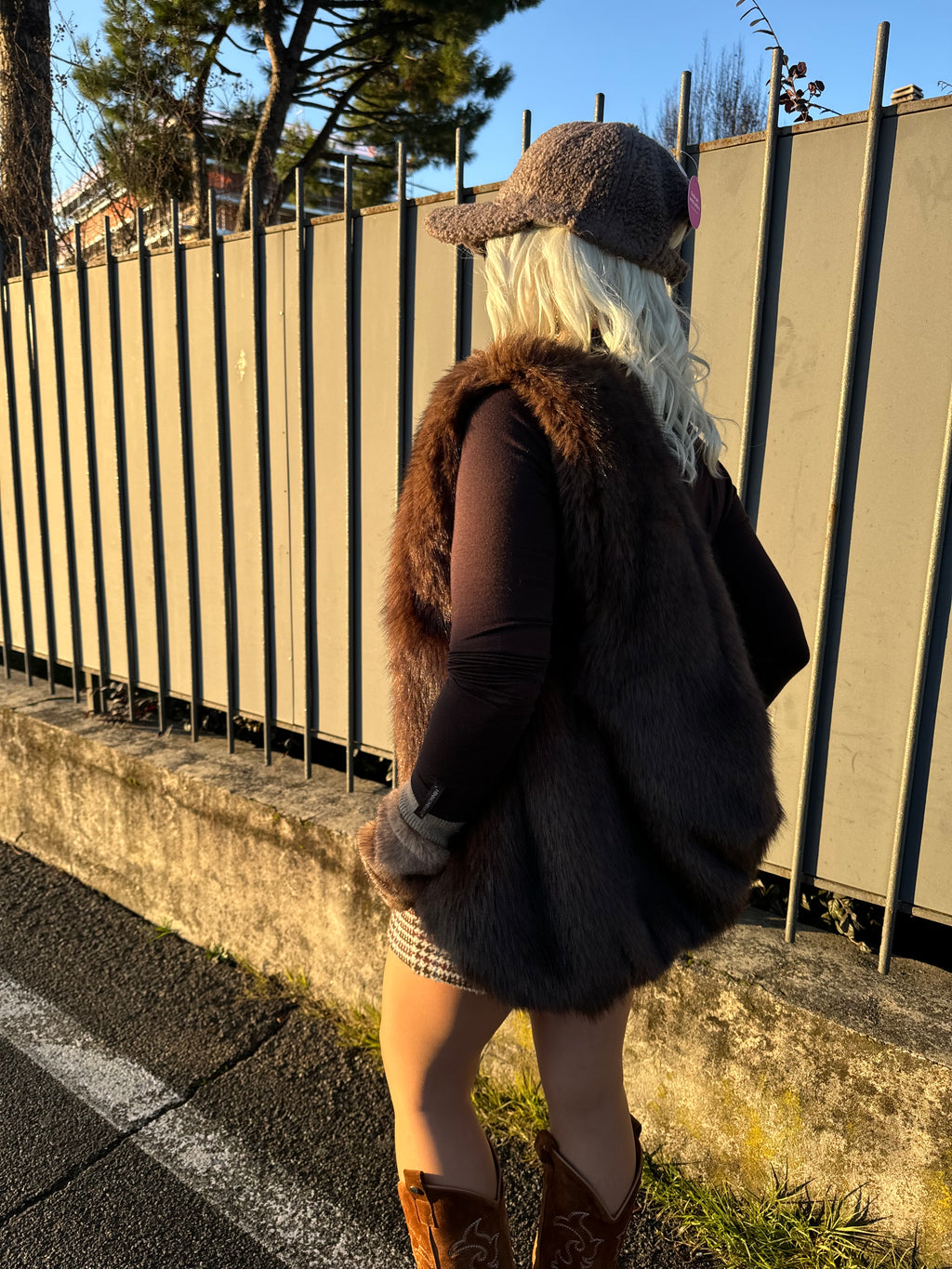 Moon bag Lumina Faux Fur