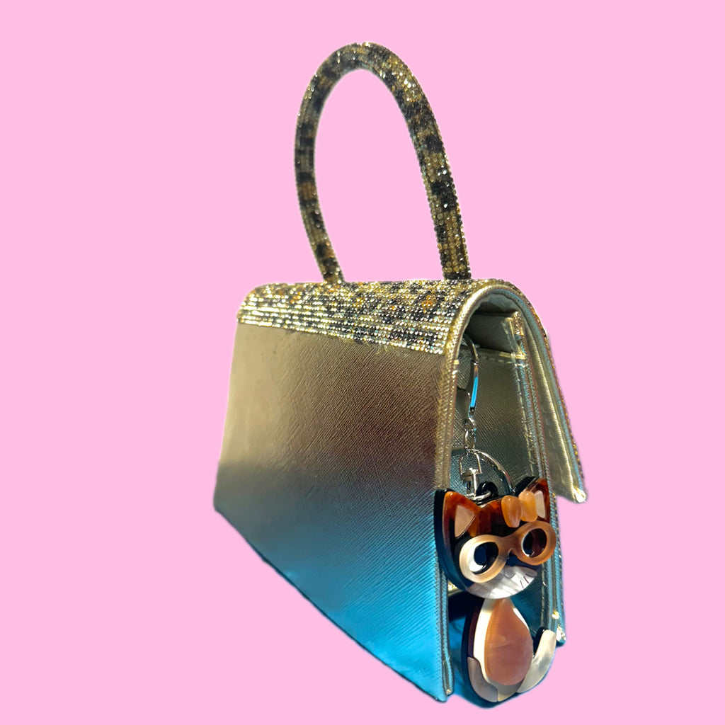 Borsetta Leopard Gold