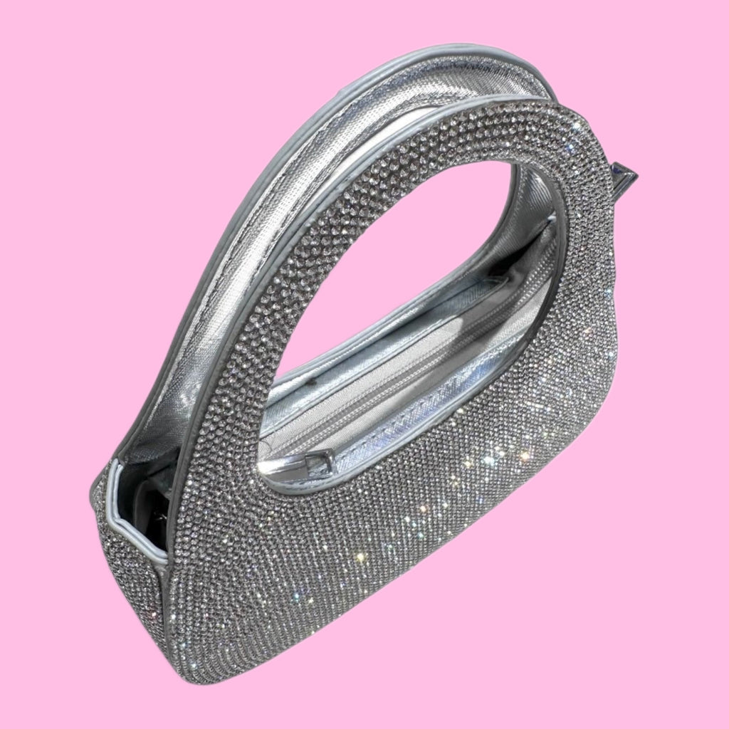 Borsa Glitterina Argento