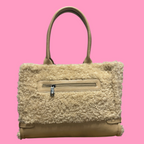 Fluffy rabbit bag beige