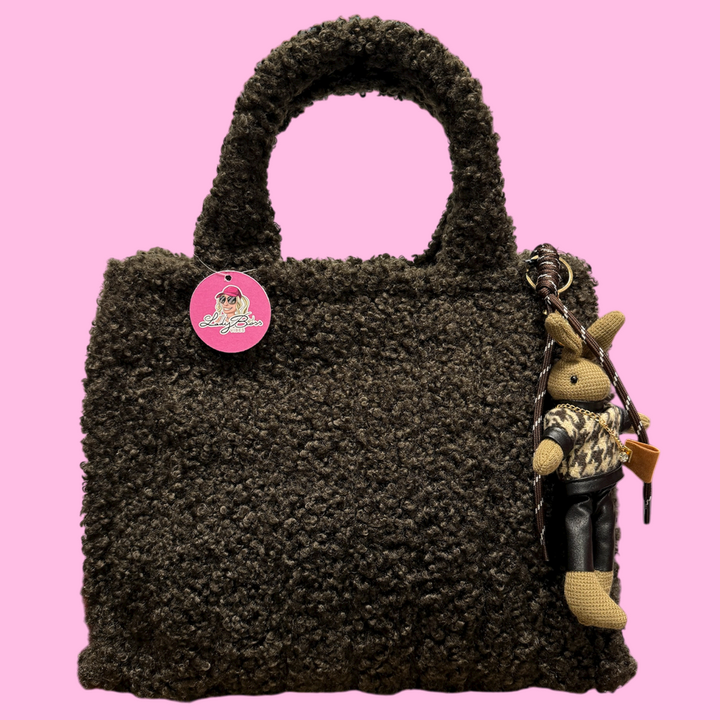 Borsa Fluffy Rabbit Brown