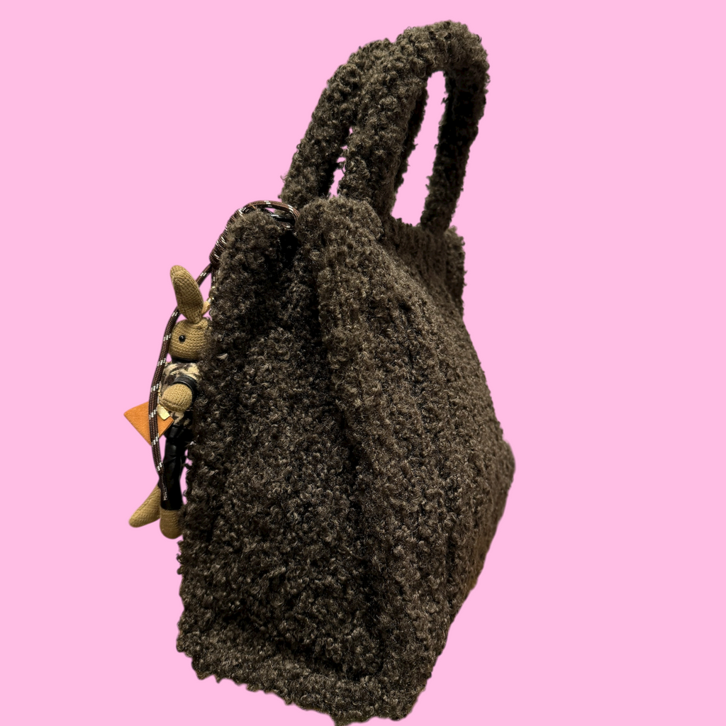 Borsa Fluffy Rabbit Brown