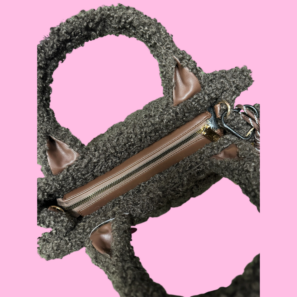 Borsa Fluffy Rabbit Brown