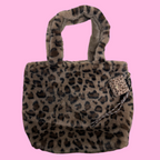 Borsa Fluffy Leopard