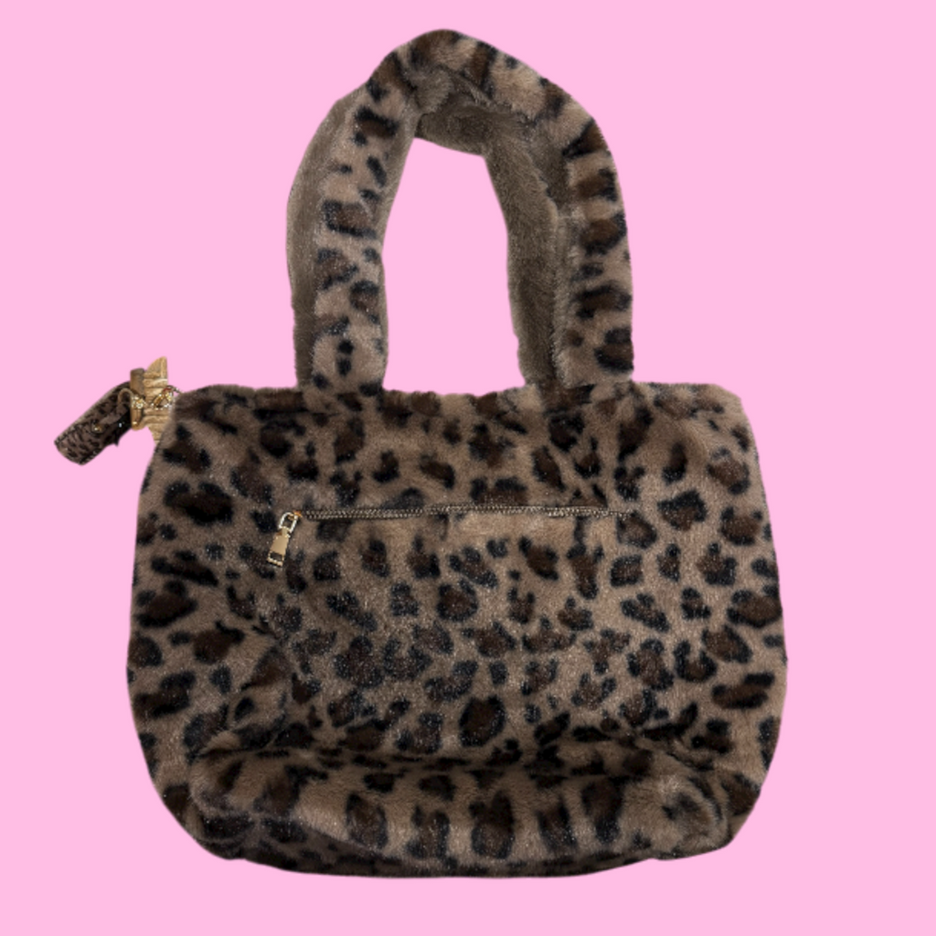 Borsa Fluffy Leopard