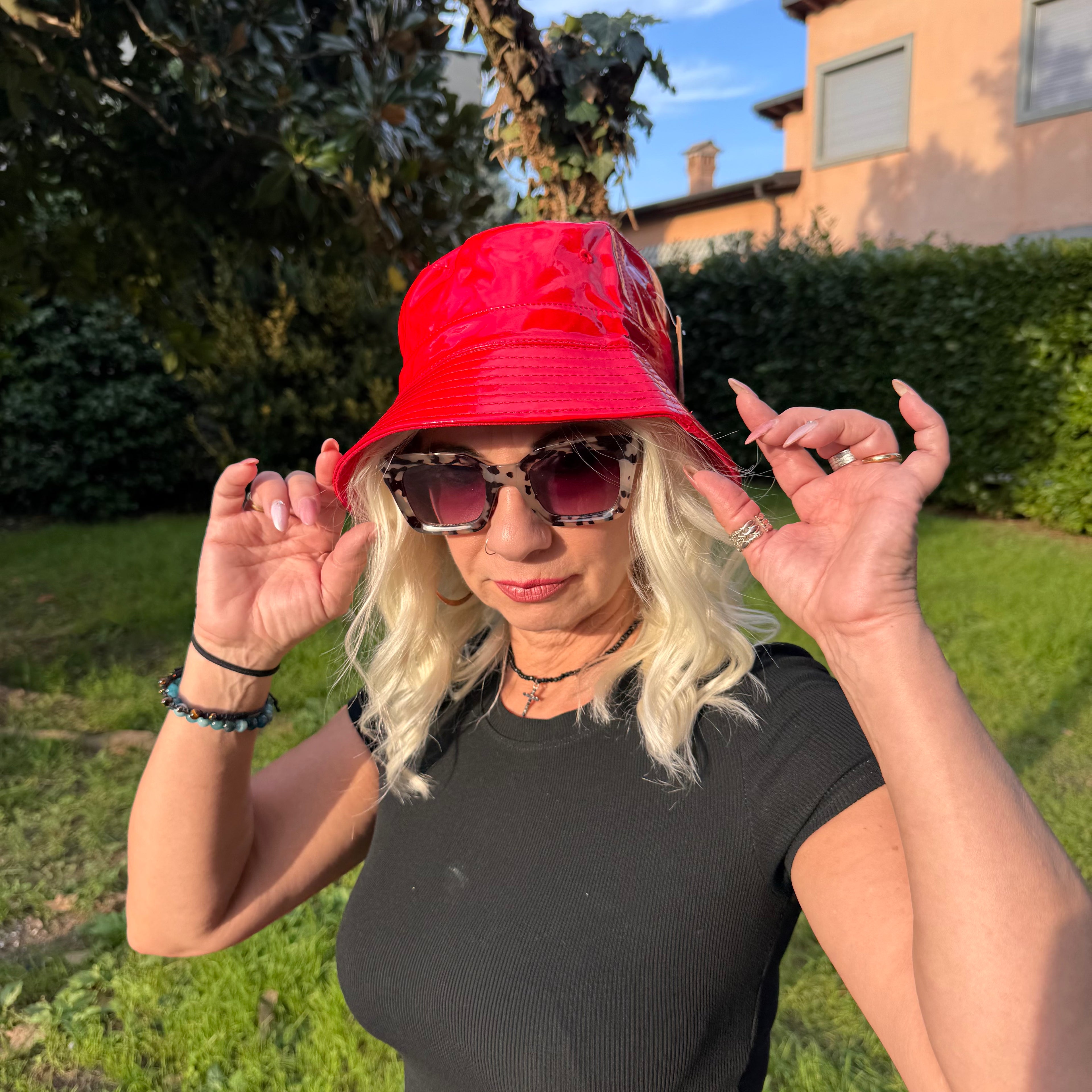 CAPPELLO PESCATORE RED - Reversibile!