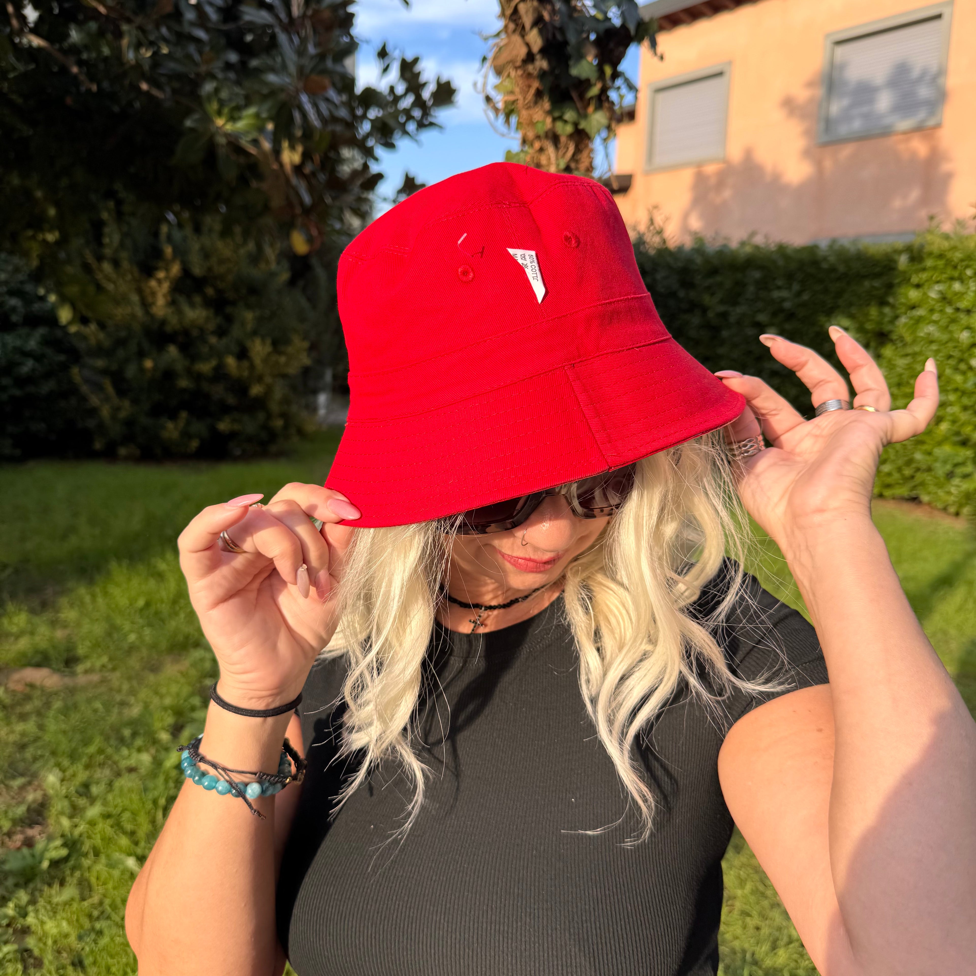 CAPPELLO PESCATORE RED - Reversibile!