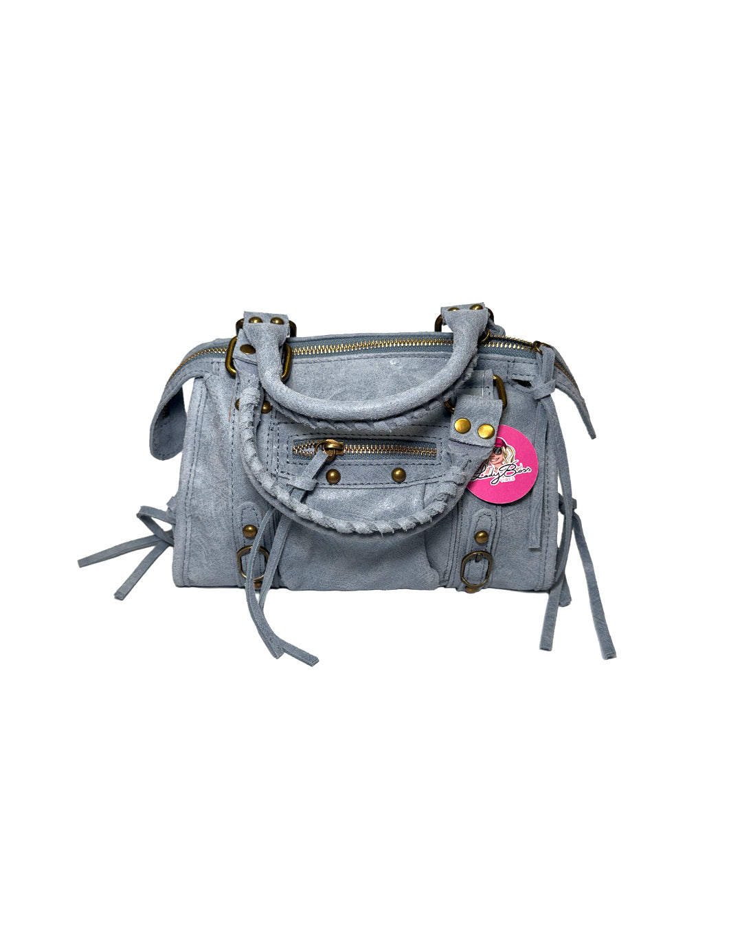 City Bag camoscio - Azzurra