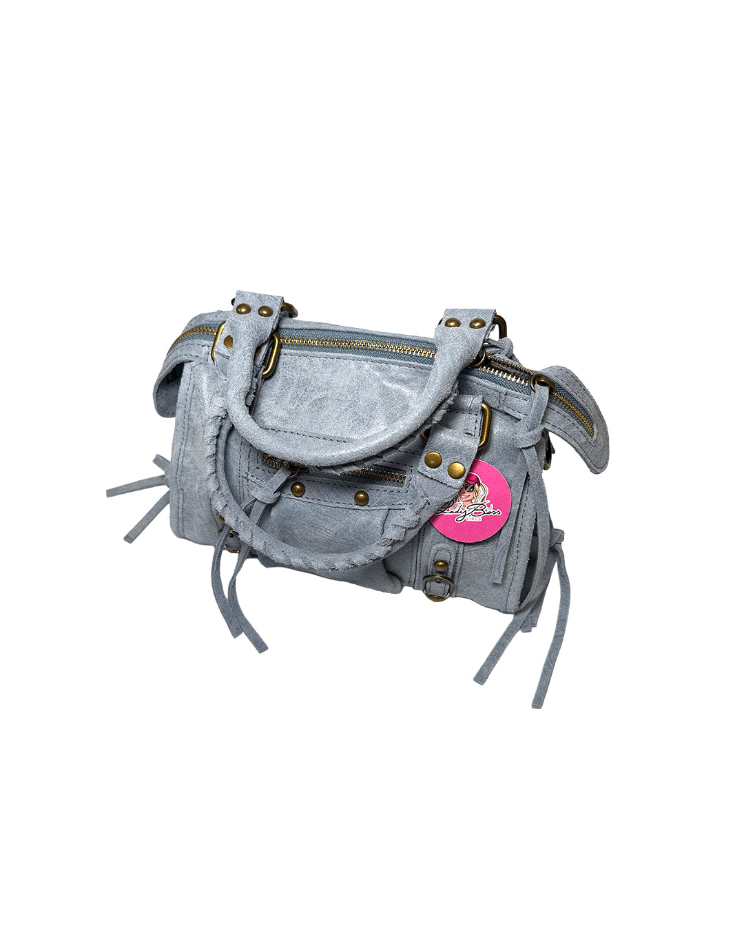 City Bag camoscio - Azzurra