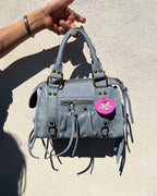 City Bag camoscio - Azzurra