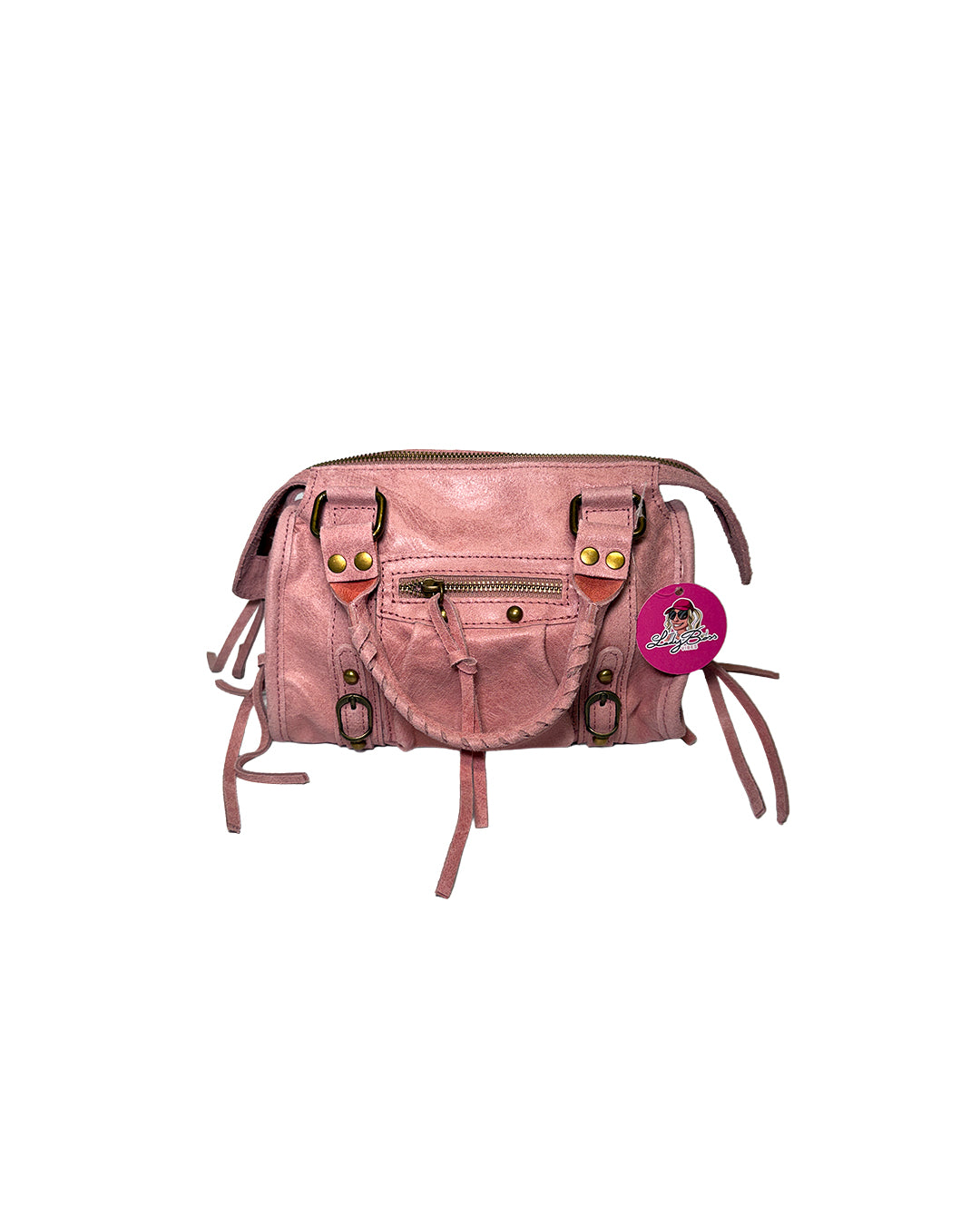 City Bag camoscio - Rosa Cipria