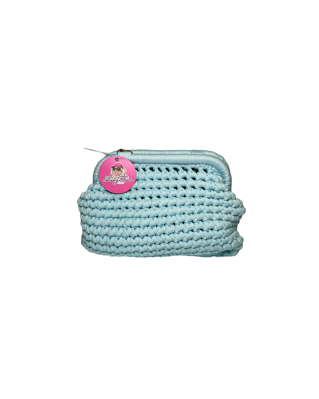 Borsetta Pouchet Schick in maglia  - Azzurra