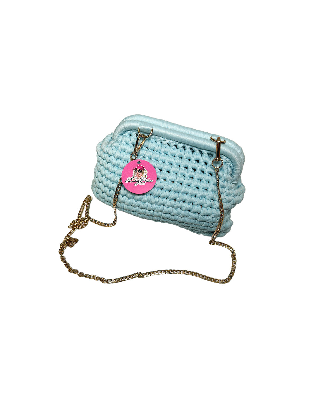 Borsetta Pouchet Schick in maglia  - Azzurra