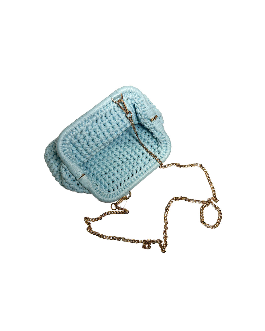 Borsetta Pouchet Schick in maglia  - Azzurra