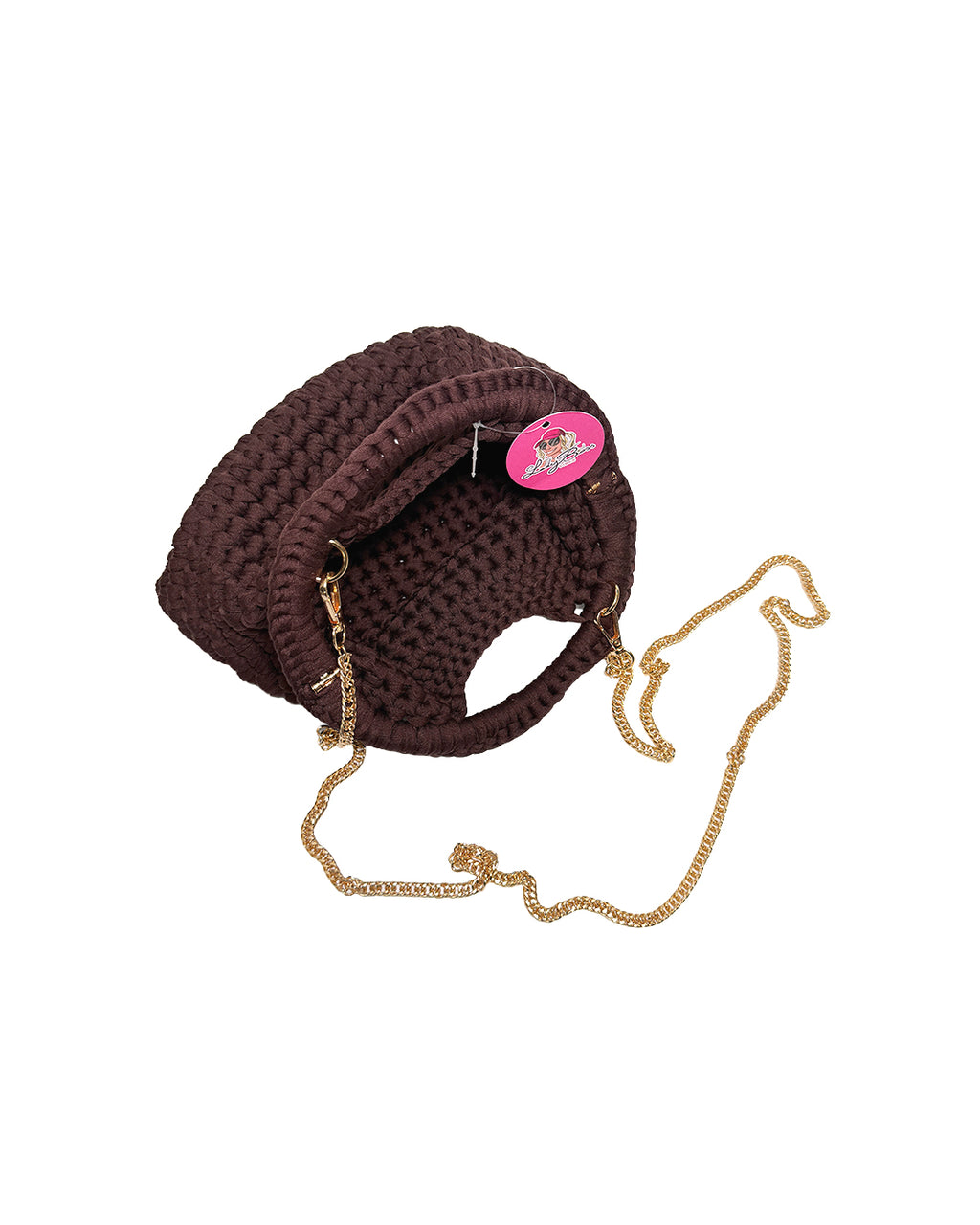 Borsetta   Clutch Bag uncinetto - Brown