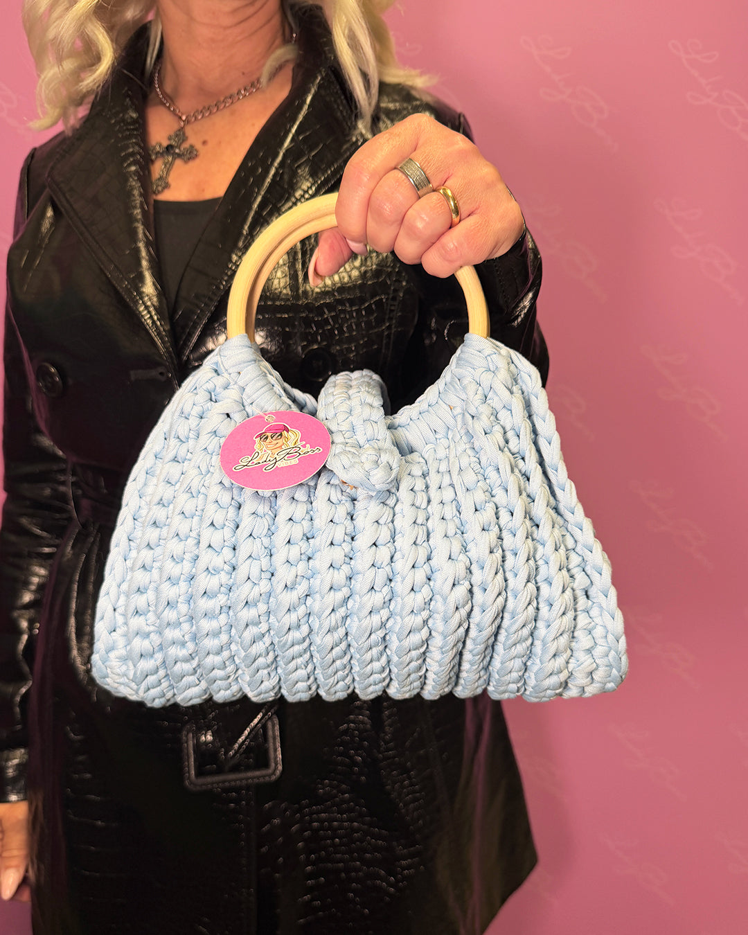 Borsetta Baby Bag uncinetto - Azzurra