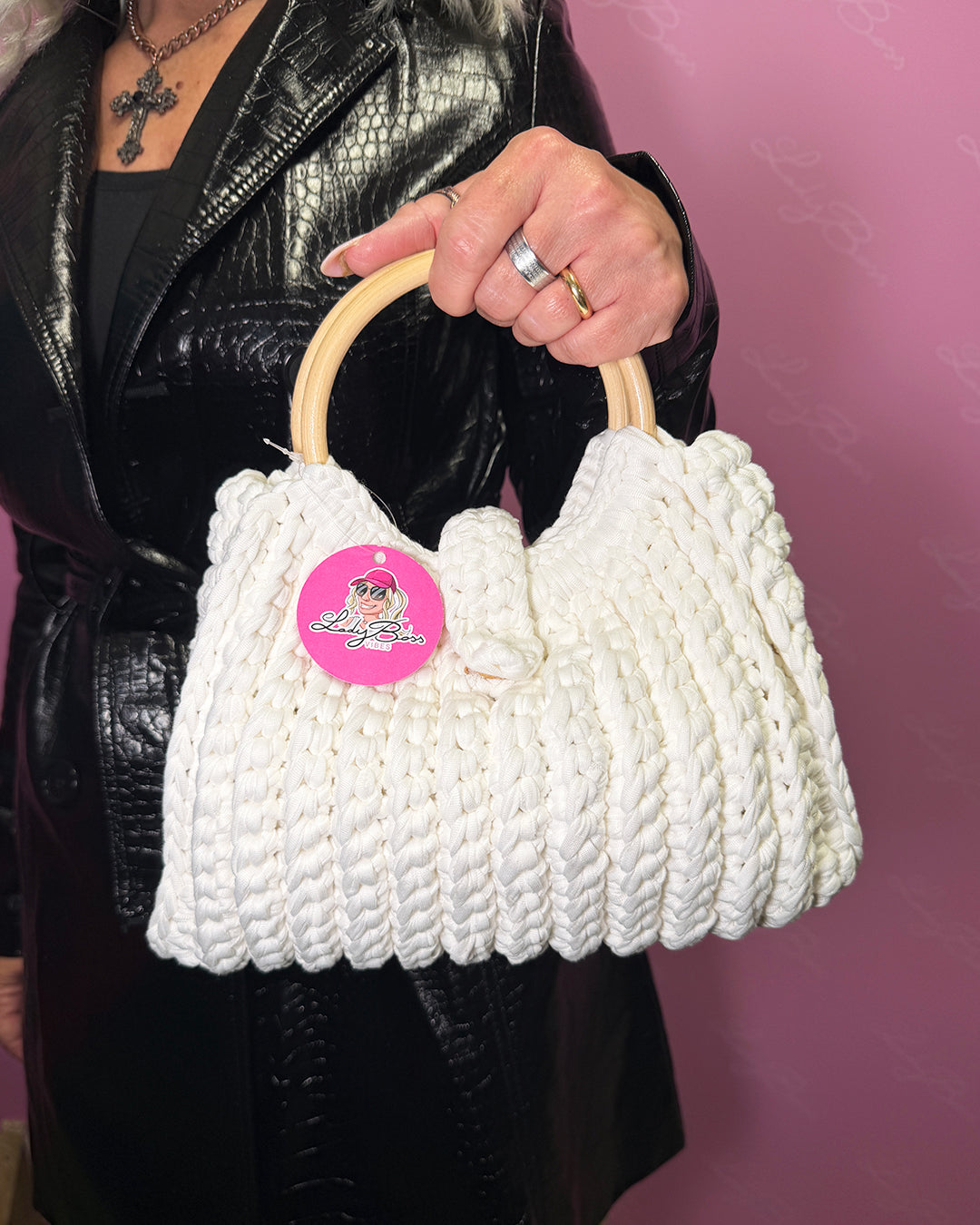 Borsetta Baby Bag uncinetto - Bianca
